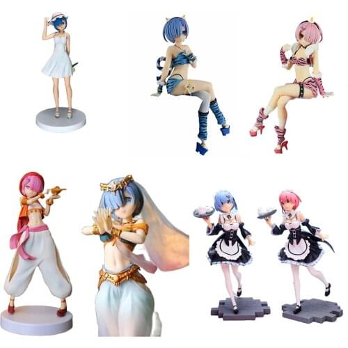 0 Re Life In A Different World From Zero Rem Ram Maid Dress Arabic Scale Action Figure PVC Sexy Girl Collection Model Adult Toy