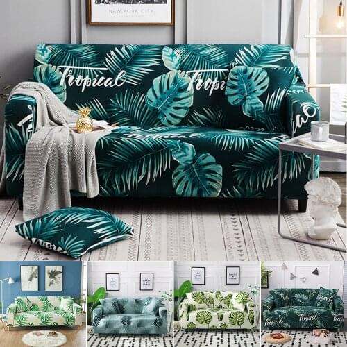 Tropical Plant Printing Stretch Elastic Sofa Cover Sofa Decor Slip-resistant Sofa Covers For Living Room Fully-wrapped Anti-dust