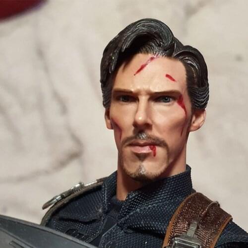 JX-011 1/6 Wounded Benedict Dr. Strange Head Model Male Head Carving Injured Ver. Head Sculpt Accessories For 1/6 Body