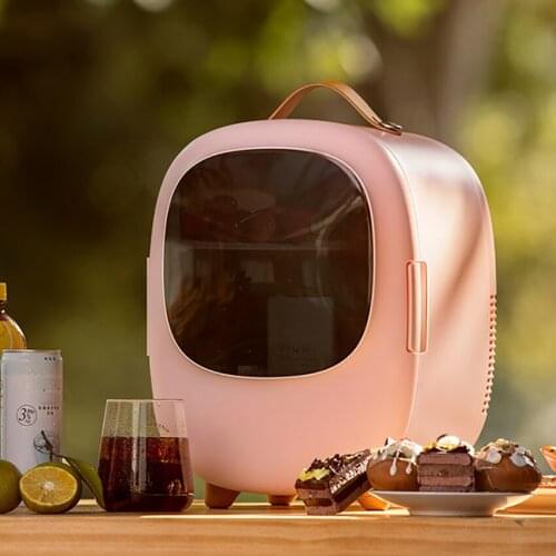 8L Small Mini Car Fridge Portable Refrigerator Freezer Portable Car Home Dual Use Fridge Cooler Heating and Cooling Refrigerator