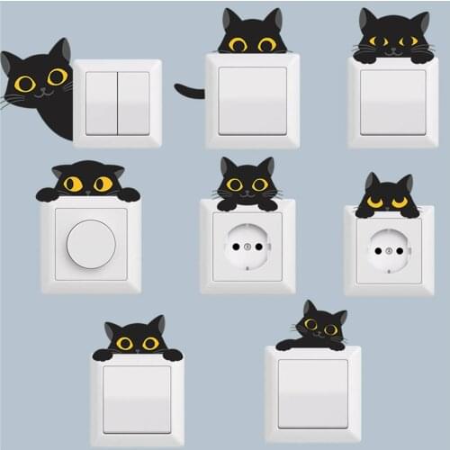 Cat Witch Black Cat Wall Stickers For Shop Home Decoration Diy Window Decal Halloween Festival Vinyl Posters Mural Art Kids Gift