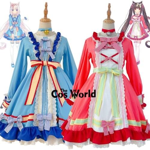 NEKOPARA Volume 4 Chocola Vanilla Lolita Dress Outfit Anime Customize Cosplay Costumes