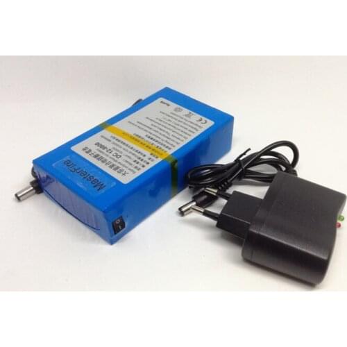 MasterFire 10set/lot DC 12V Portable 9800mAh Li-ion Super Rechargeable lithium Battery Pack for wireless transmitter CCTV camera