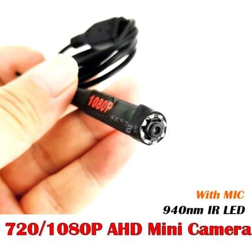 Super Mini HD AHD 720P 1080P Camera CCTV Home Security 940nm IR LED Audio Camera With Mic 1MP 2MP AHD Mini Cameras