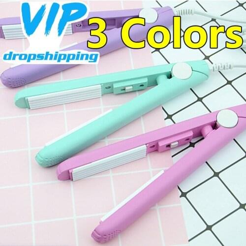 MIni Hair Straightener for Girls Hair Iron Straightening Irons Hair Curler Portable Flat Iron for Women Hair Wave 220V EU Plug