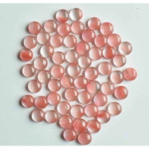 2020 fashion high quality watermonl red stone round cab cabochon beads for jewelry Accessories 10mm wholesale 50pcs/lot free