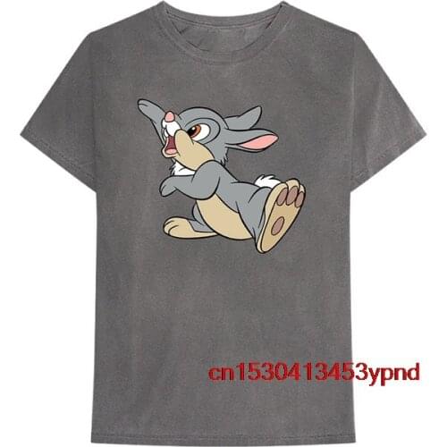 Mans t-shirt Bambi - Thumper Mens T-Shirt - Charcoal (X-Large) womans shirt