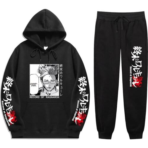 Japan anime Record of Ragnarok 2021 new fashion cross border streetwear Hoodies Mens Hoodies Pants Two-Piece and ma'am suit