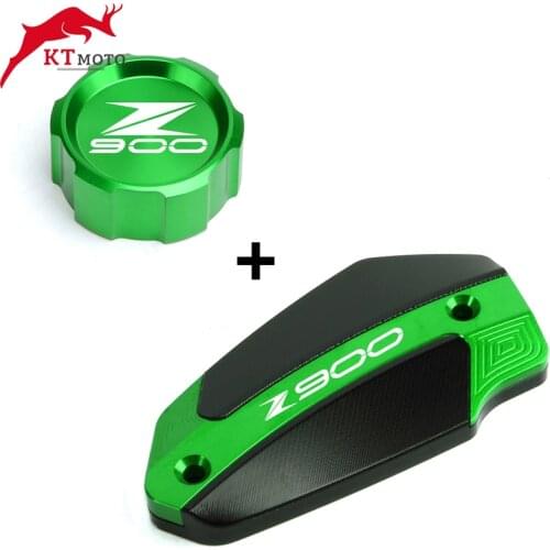 NEW Motorcycle CNC Aluminum Rear & Front Brake Fluid Reservoir Cap Cylinder cover For KAWASAKI Z900 Z 900 2650 Z 650 2017-2020