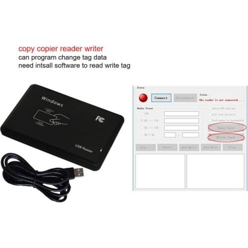 Software demo 125KHz RFID Copier Writer Duplicator Programmer Reader usb desktop access control card reader Rewritable