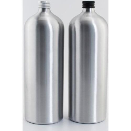 1PC 1000ML Empty Aluminum Bottles With Screw Cap Liquid Soap Metal Containers Essential Oil Bottle Cosmetics Container 1L