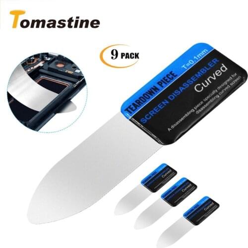 Obile Phone Curved LCD Screen Spudger Opening Pry Card Tools Ultra Thin Flexible Mobile Phone Disassemble Steel Metal