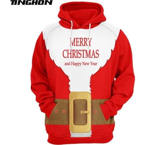 Merry Christmas Autumn Hoodies Santa Claus Cosplay 3D Printed Mens Sweatshirt Unisex Street Zipper Pullover Casual Jacket