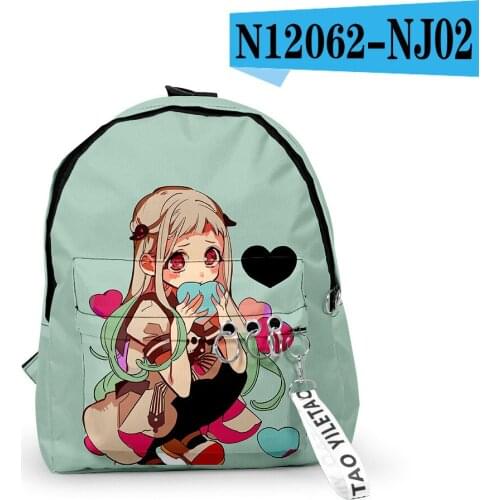 2021 Hot Anime Jibaku Shounen Hanako-Kun Backpack Nene Yashiro Printing Boys And Girls Unisex Harajuku Zipper School Bags