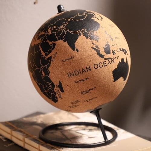 Nordic Cork Rotated Globes Creative Home Office Living Room Decoration Insert Photo Notes Plan To Travel Geography Map Gifts