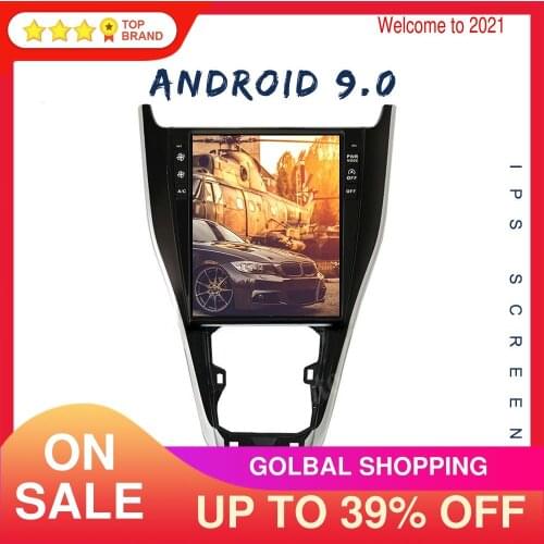 Tesla Style Android 9.0 4GB PX6 Car GPS Navigation For TOYOTA Harrier 2013-2018 Auto Radio Stereo Head Unit Multimedia Player HD