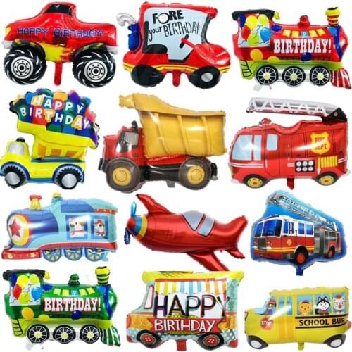 Car Aluminum Film Balloon Birthday Party Decoration Car Party Car Engineering Truck Fire Truck Airplane Balloon