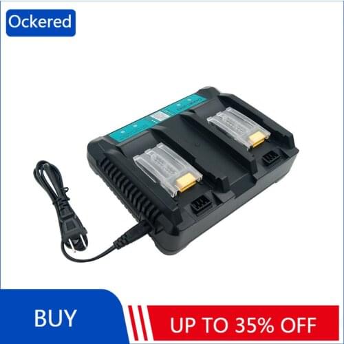 Ockered 14.4V-18V Double Battery Charger 4A Replacement Power Tools Charger for Makita BL1430 BL1440 BL1840 BL1830 BL1850 BL1860