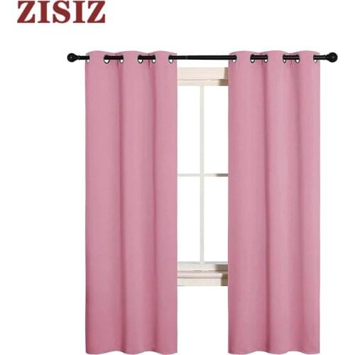 ZISIZ Modern Blackout Curtains for the Bedroom Solid Color Curtains for the Living Room Ready Made Finished Drapes Blinds Fabric