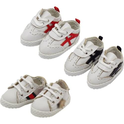 1Pair 1/12 BJD Fashion MIni Sports Shoes Clothes for OB11 Dolls Accessories Toys 2.2*0.8cm