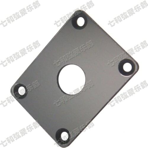 10Pcs Black Plastic Rectangular Electric Guitar Jack Plates Guitar parts Input output jack Plug Socket Plate guitar accessories