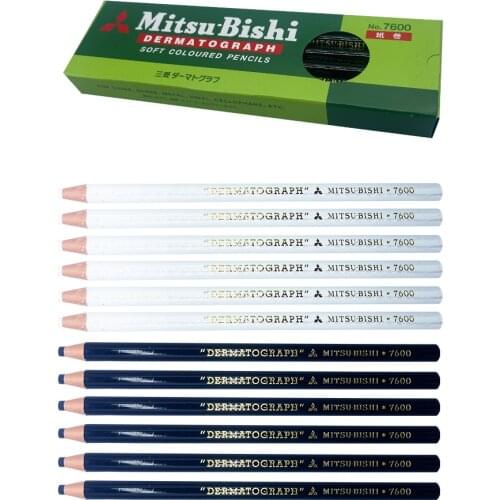 12pcs Eyebrow Pencil Microblading Eyebrow Makeup Accessories Positioning Black Dermograph Oil-Based UNI Tattoo Marker