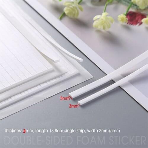 3mm Thickness Sheets Double-Sided Adhesive Foam Strips To Craft Projects for Cardstock Diy Scrapbooking Card Making