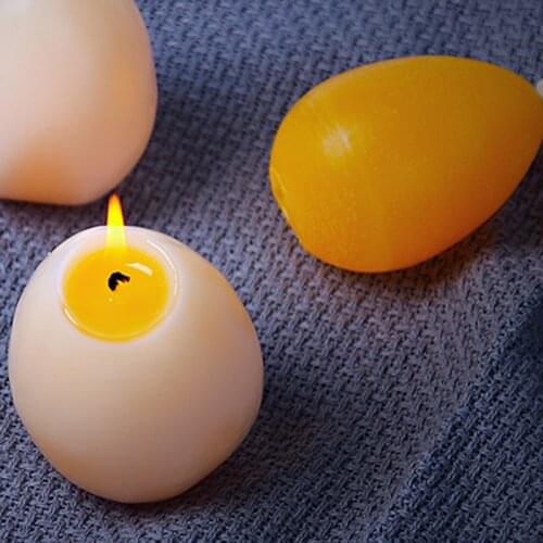 3D Easter Egg Silicone Candle Mold 4-cavity Handmade Art Craft Aromatherapy Plaster Decor Resin Crayon Wax Melt DIY Dessert