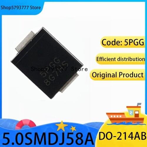 50PCS-500PCS Brand new original authentic 5.0SMDJ58A DO-214 5.0SMDJ58 DO214 Code: 5PGG 5000W 58A