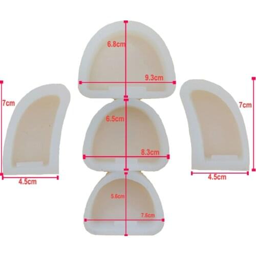5PCS Dental Lab Silicone Plaster Model Former Base Molds Mould On Stone Model Work