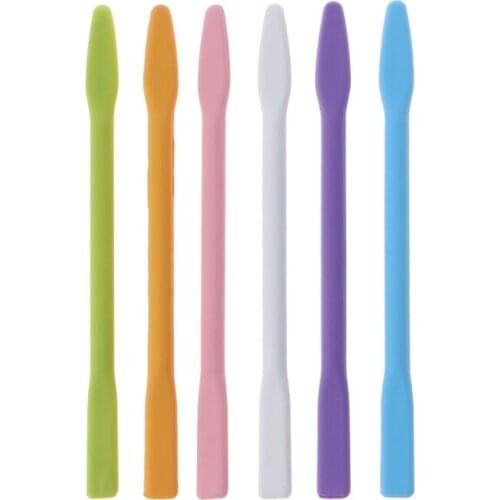 6Pcs Silicone Stir Sticks Resin Mix Sticks Facial Make Up Stirring Rods for Mixing Resin Liquid Paint Epoxy DIY Crafts X4YA