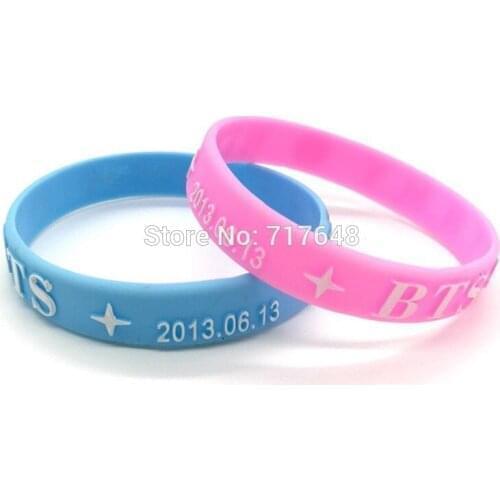 100pcs Bangtan Boys ARMY wristband silicone bracelets free shipping by ePacket A