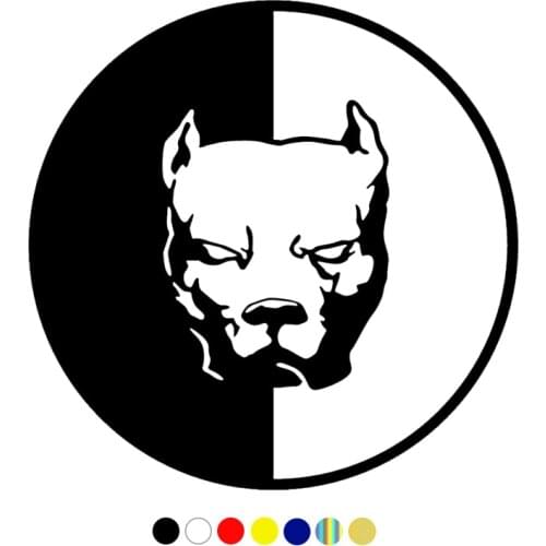 CS-471#Dog Pit Bull 22 funny car sticker waterproof reflective decal silver/black vinyl auto car stickers no background
