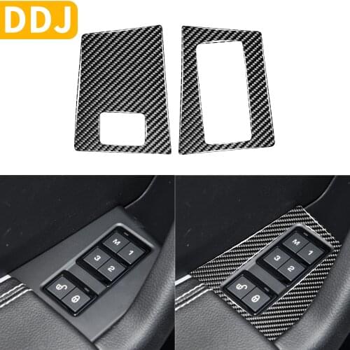 For Jaguar F-PACE X761 Interior Carbon Fiber Decorative Accessories Door Lock Switch Frame Trim Door Control Cover Sticker