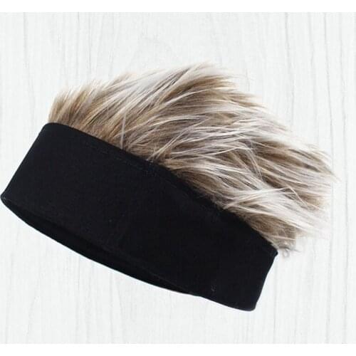 Men Women Beanie Wig Hat Fun Short Hair Caps Breathable Soft For Party Outdoor