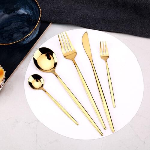 5-30/PCS Sets Stainless Dinner Knife Fork Spoons Kitchen Tableware Washing Utensils Cutlery Lunch Of Dishes Complete Dinnerware