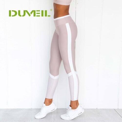 DUVEIL New Sexy Fashion Print Stitching Women Leggings Ladies Yoga Fitness Pants