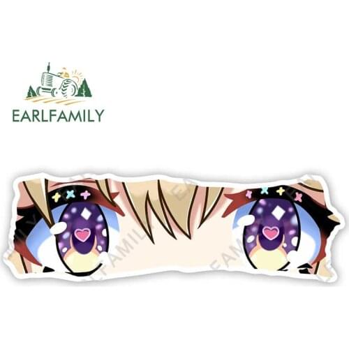 EARLFAMILY 13cm x 4.2cm for Anime Chromatic Eyes Car Stickers Motorcycle Campervan Decal Vinyl Car Accessoires Laptop Decor