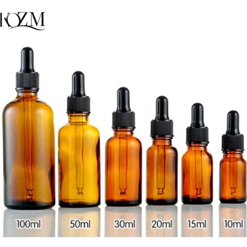 10/15/30/50/100ml Amber Glass Liquid Reagent Pipette Bottle Eye Dropper For Storing Chemistry Laboratory Chemicals Perfumes