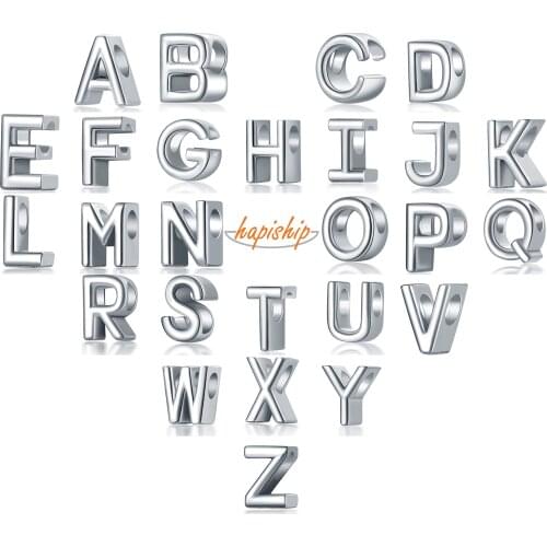 Hapiship 2020 Original Daisy New Fashion Sweet 26 Lteer A-Z Charm Beads Fit Charm Bracelet Female DIY Jewelry Making CZ031