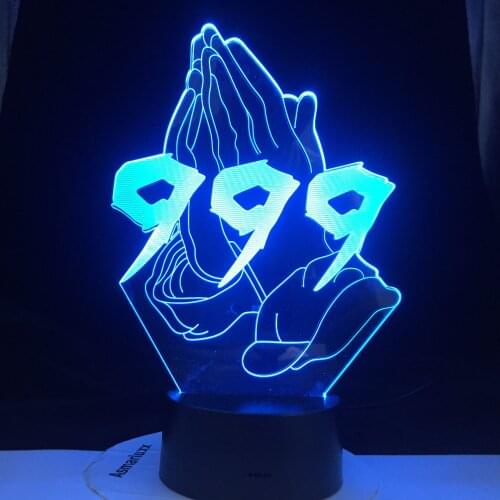 JUICE WRLD 999 NO VANITY CRY BABY GET CAKE DIE YOUNG LOVE All Design SKU 3D LED Lamp EVERYBODY EVERYTHING Dropshipping