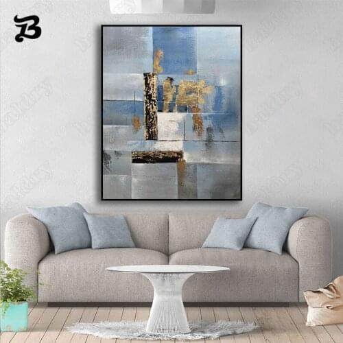 Canvas Painting Wall Art High Quality Prints Posters Modern Abstract Yellow Gold Tree Landscape Oil Painting Autumn Home Decor