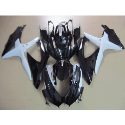 Injection Mold Fairing kit for GSXR600 750 K8 08 09 GSXR 600 GSXR750 2008 2009 ABS White black Fairings set+Gifts SI10