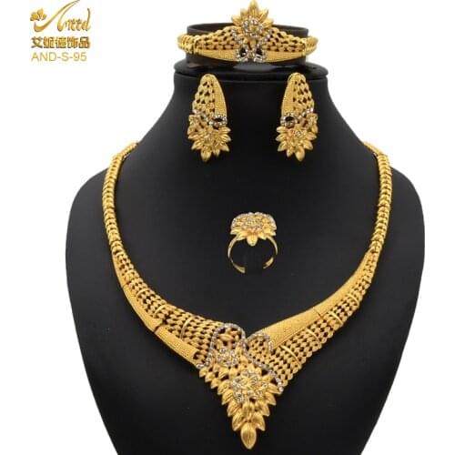 ANIID Jewelery Sets Brazilian Gold Plated Jewelry Hawaii Prom Trendy 2021 Long Necklace Hawaiian For Women Expensive Wedding