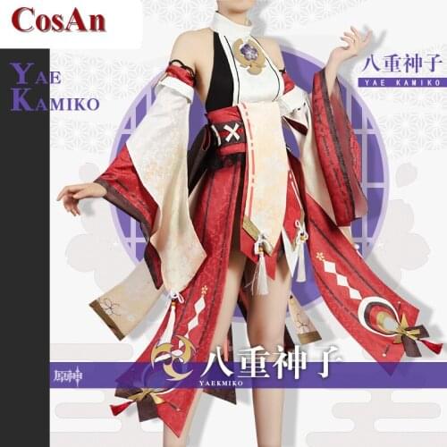 Hot Game Genshin Impact Yae Cosplay Costume Battle Uniform Dress Unisex Activity Party Role Play Clothing High-End Custom-Make