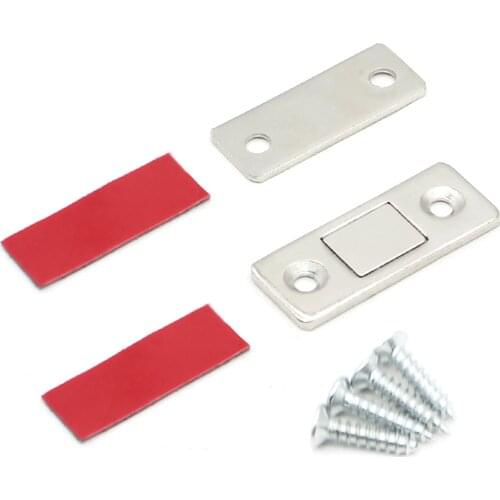 DRELD 2pcs Magnetic Furniture Cabinet Catches Magnet Door Stops Hidden Door Closer With Screw For Closet Cupboard Hardware