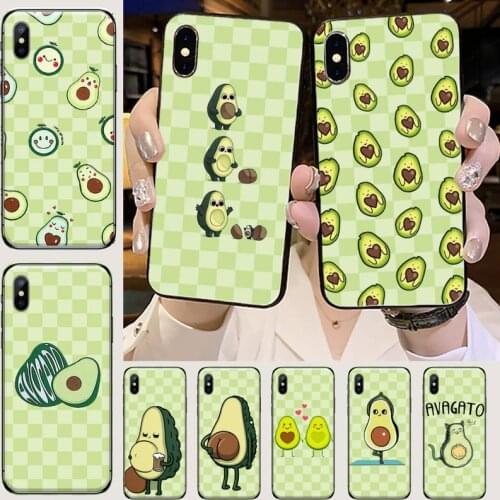 Cute cartoon Avocado Phone Case for iPhone 11 12 mini pro XS MAX 8 7 6 6S Plus X 5S SE 2020 XR