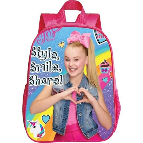 Jojo Siwa Kawaii Pink Backpack Kids Kindergarten Preschool Mochilas Beautiful Pattern Primary Cute Mini School Book Rucksack