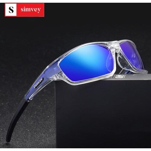 Simvey Sports HD Polarized Sunglasses Men Classic Mirrored Lens Running Fishing Golf Windproof Goggles with Case Lentes De Sol