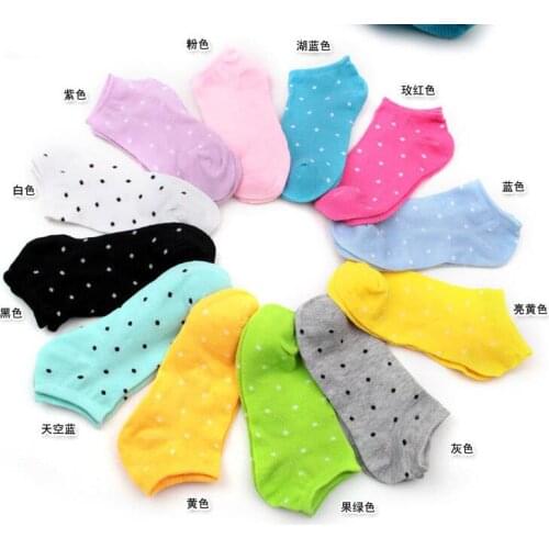New 2019 Summer socks ladys candy-colored invisible boat socks Stealth ship socks womens socks mix color